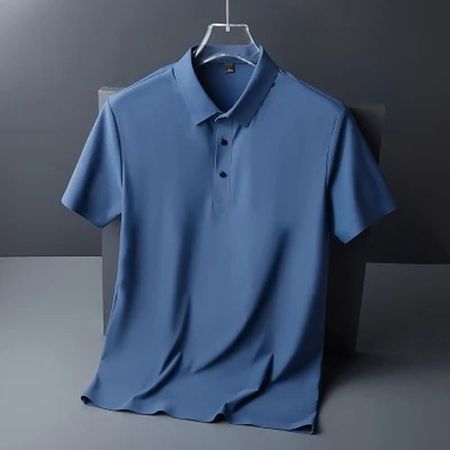 Summer Thin Breathable Polo Lapel Short-Sleeved Business T-Shirt