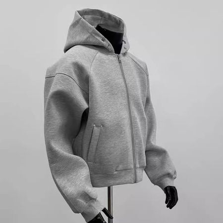 Men's Silhouette Cardigan Sweatshirt Retro Hooded Jacket