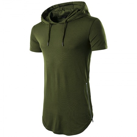 New Men's Short-Sleeved T-Shirt Summer Mid-Length Style